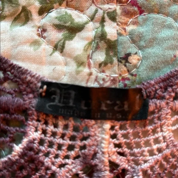 Dark Merlot Gothic Crochet tank top - Picture 2 of 6